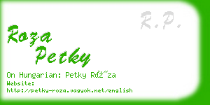 roza petky business card